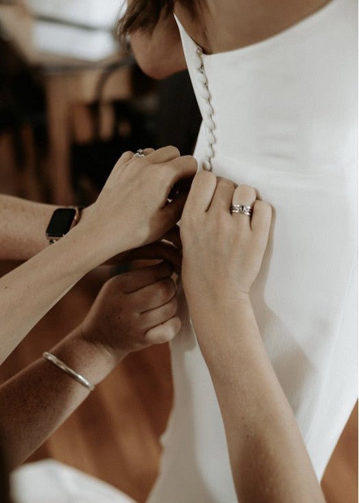 Lilia | Mermaid Satin Sleeveless Wedding Dress With Sweep Train