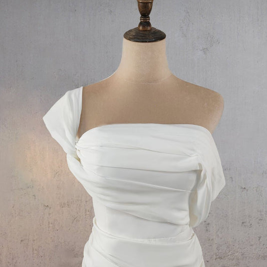 Mermaid Ruched Off-Shoulder Beauty Wedding Dress with Train