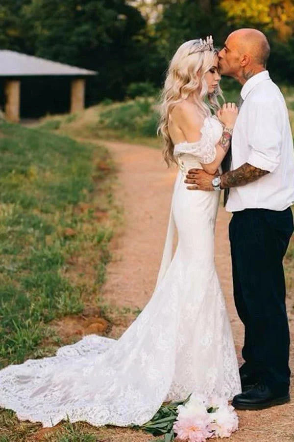 Tulle Satin Bowed Lace Zipper Wedding Dress